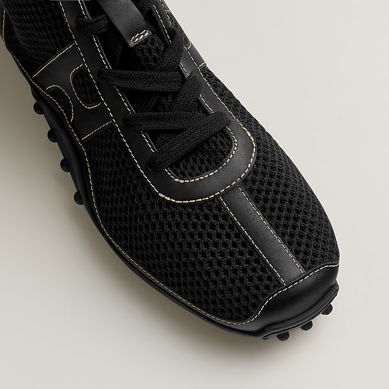 クロシェ編みとカーフスキン スポーティHermesKiatsu スニーカー Kiatsu sneaker | Hermès USA